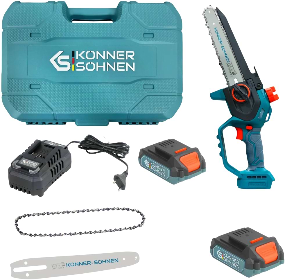 Ланцюгова пила акумуляторна Konner&Sohnen KSMCS20V-8CASEPLUS